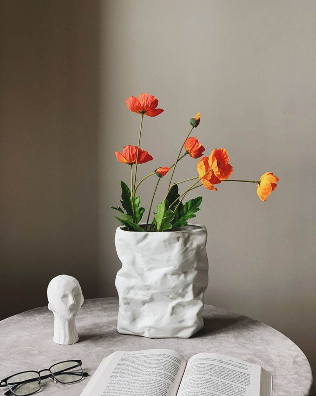 Crumpled Ceramic Vase