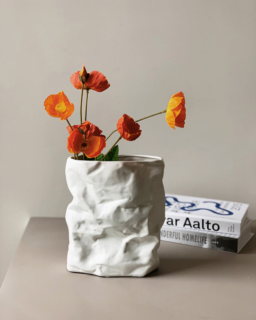 Crumpled Ceramic Vase