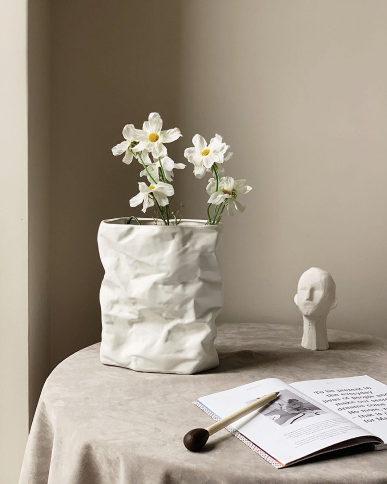 Crumpled Ceramic Vase