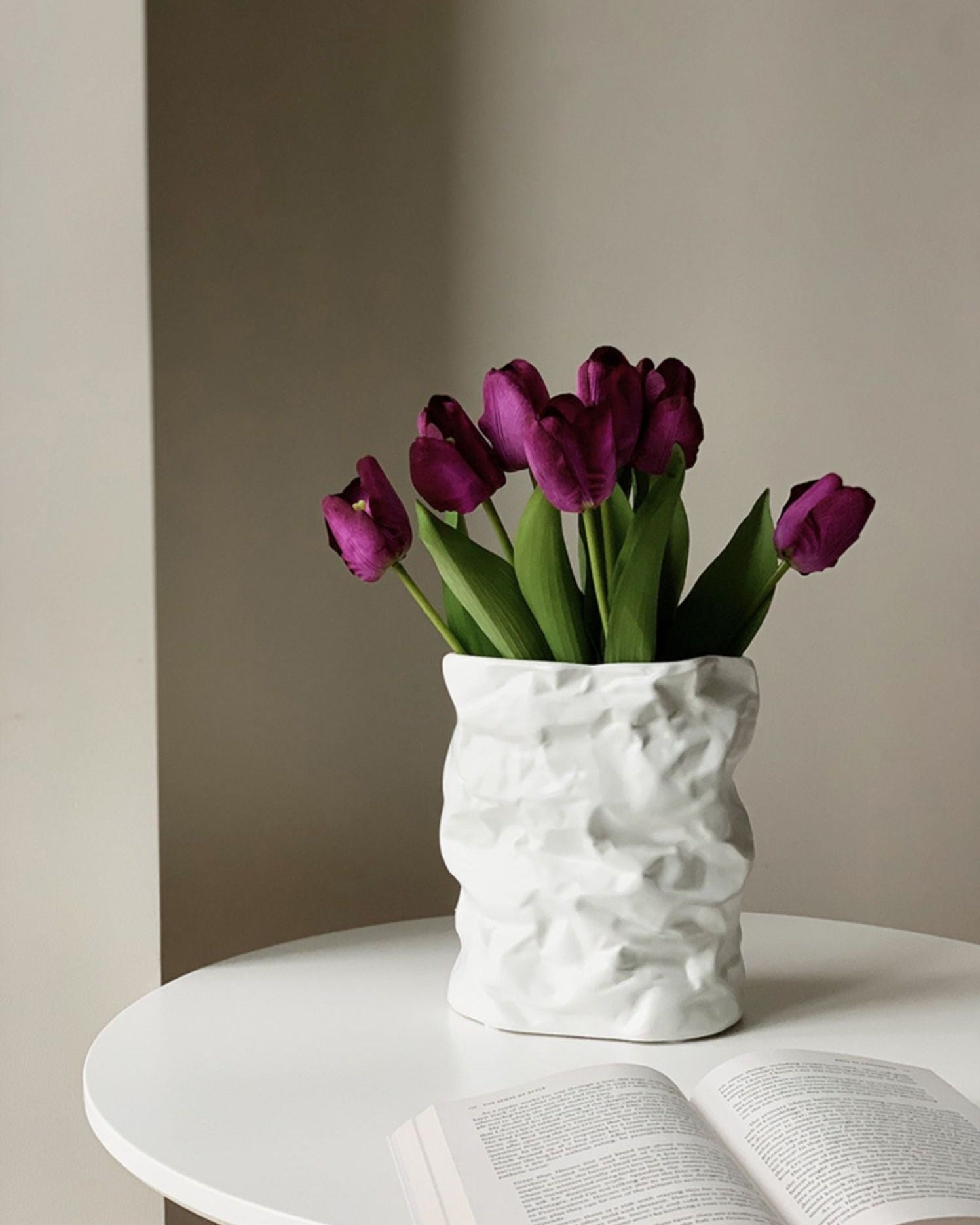 Crumpled Ceramic Vase